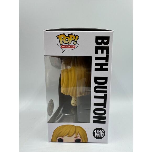 Funko Pop YELLOWSTONE BETH DUTTON 1416 Metallic Wedding Yellow Dress w/protector - Picture 2 of 6